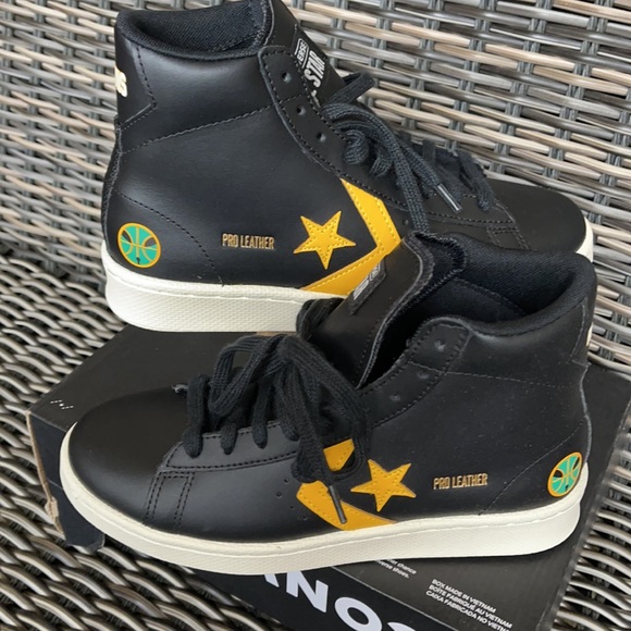 Converse Pro Leather Hi Black/University Gold/White WMNS - Picture 11 of 16